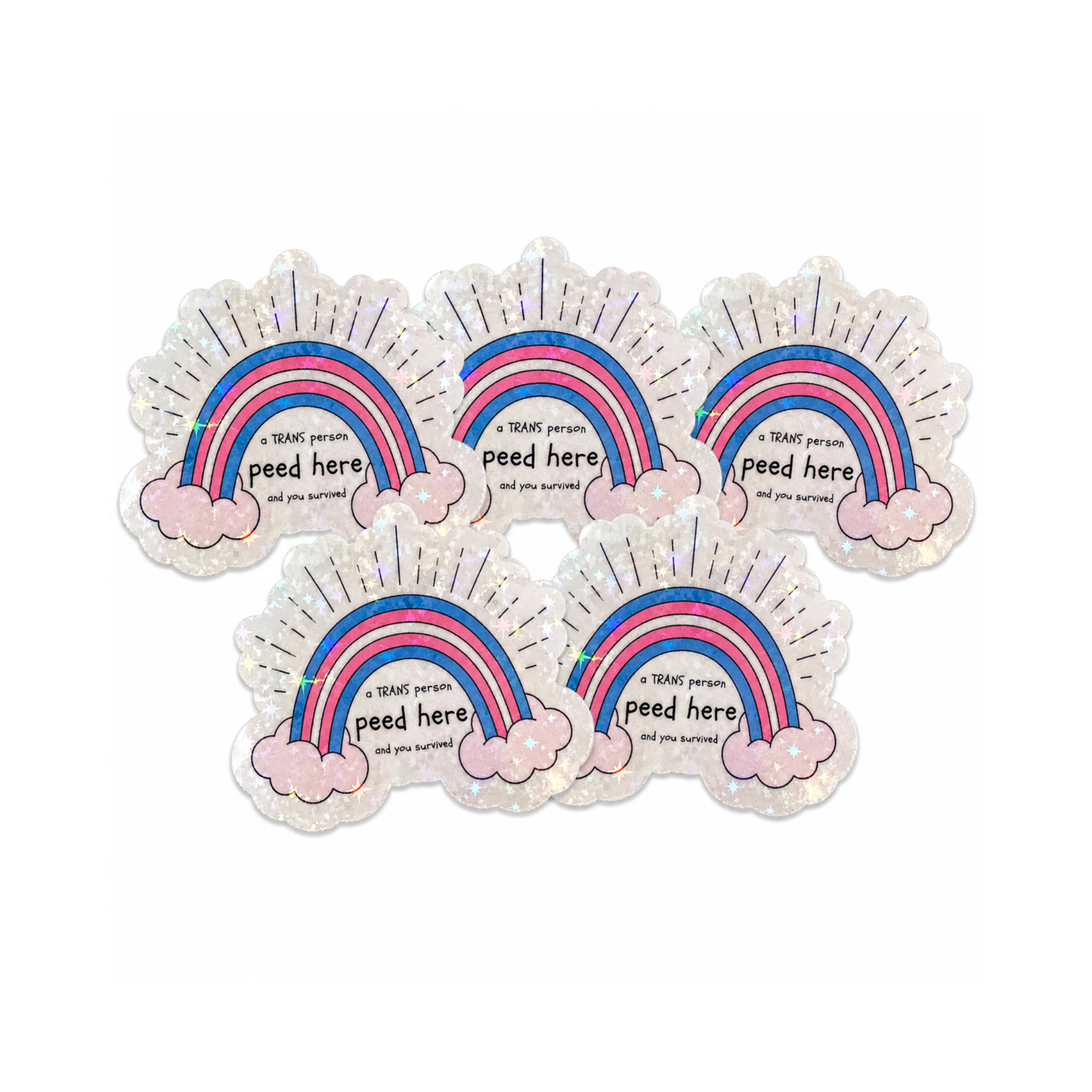 „A Trans Person Peed Here“ – LGBTQIA+ Statement Sticker