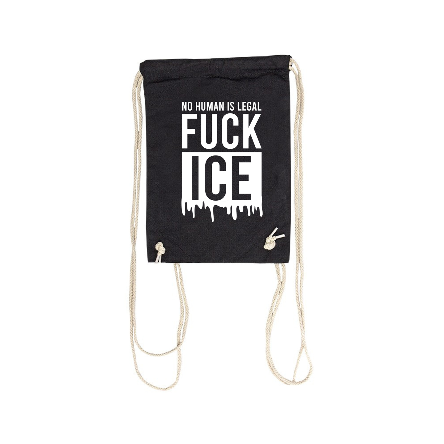 Turnbeutel „No Human Is Legal – Fuck ICE“