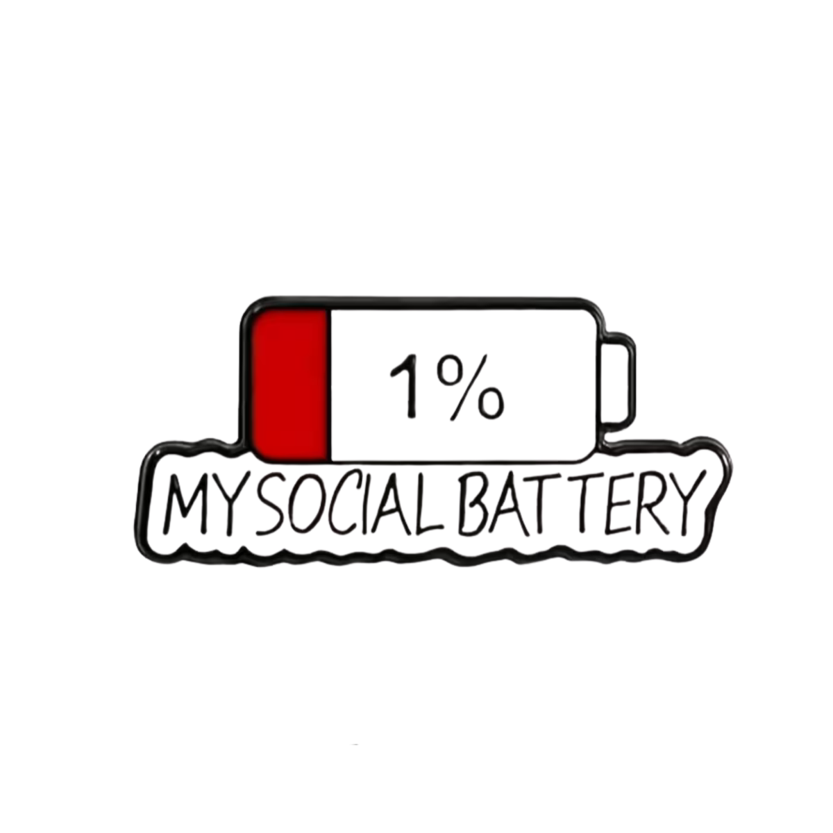 My Social Battery 1% Pin – Social Battery Anstecker
