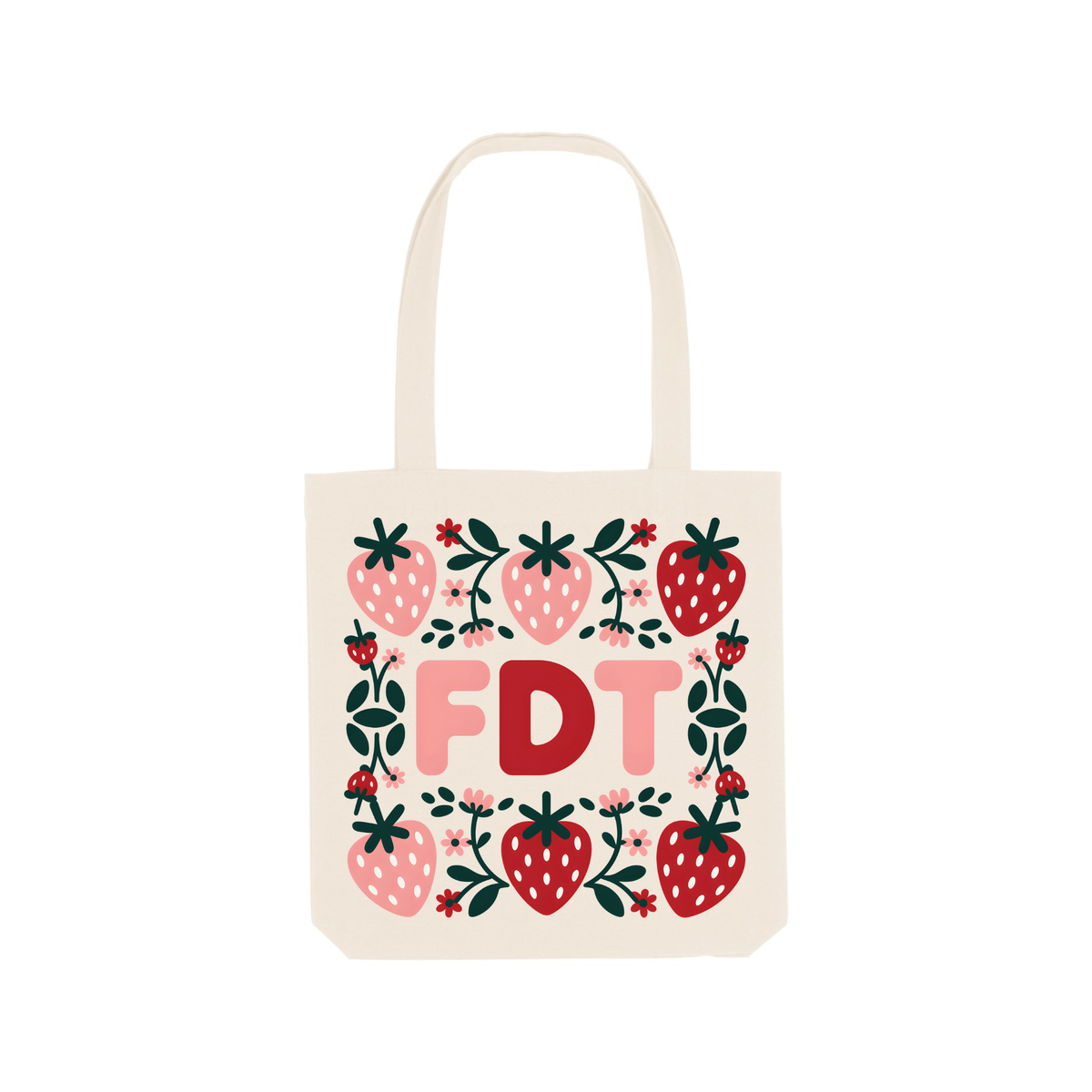 Bio-Tote Bag „FDT – Strawberry Edition“