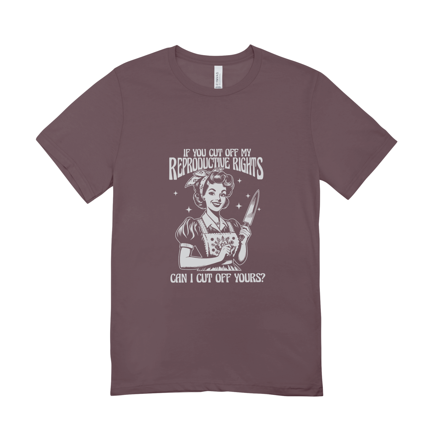 Unisex Bio-T-Shirt „Reproductive Rights – Cut Off Yours?“ | Feminist Statement | 11 Farben