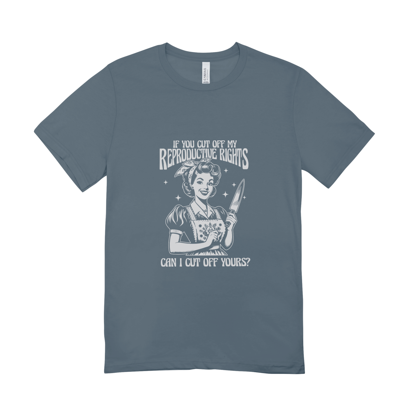 Unisex Bio-T-Shirt „Reproductive Rights – Cut Off Yours?“ | Feminist Statement | 11 Farben