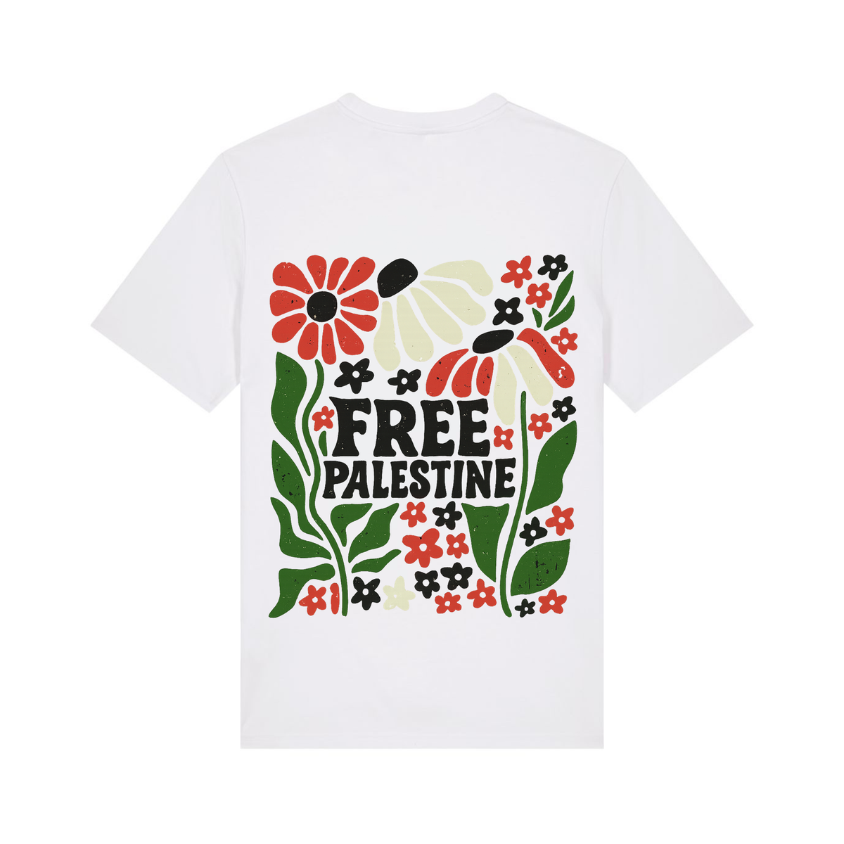 Unisex Bio-T-Shirt „Free Palestine – Solidarity Bloom“