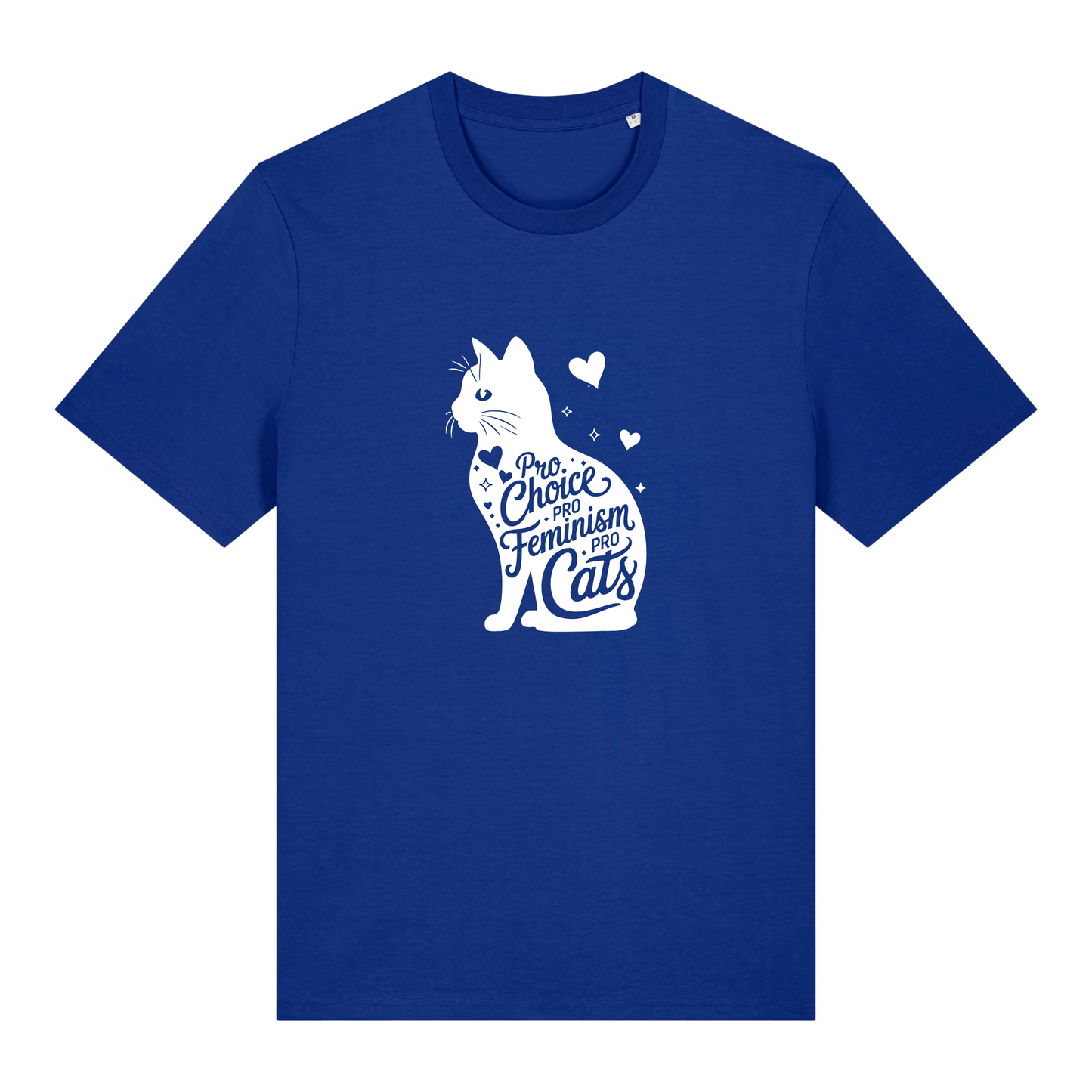Unisex Bio-T-Shirt „Pro Choice – Pro Feminism – Pro Cats“ | Weißer Druck