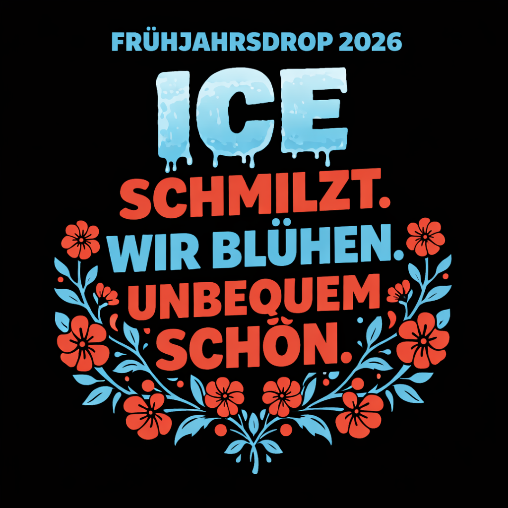 Frühjahrsdrop 2026 – ICE schmilzt. Wir blühen. Unbequem schön.