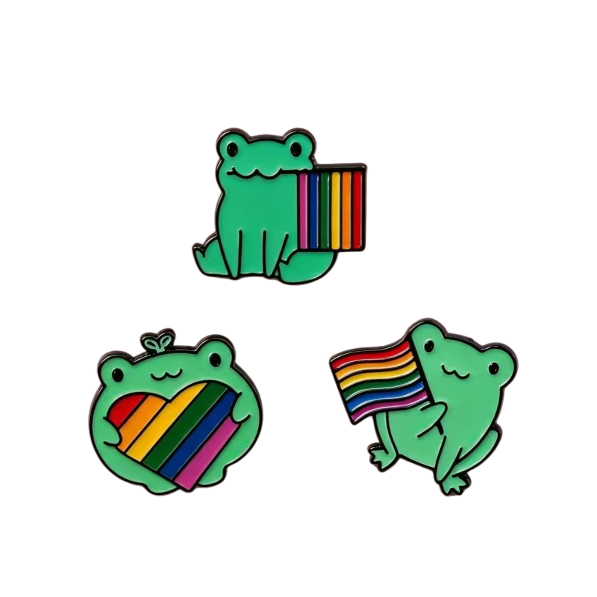 Pride Frosch Pin – Regenbogen