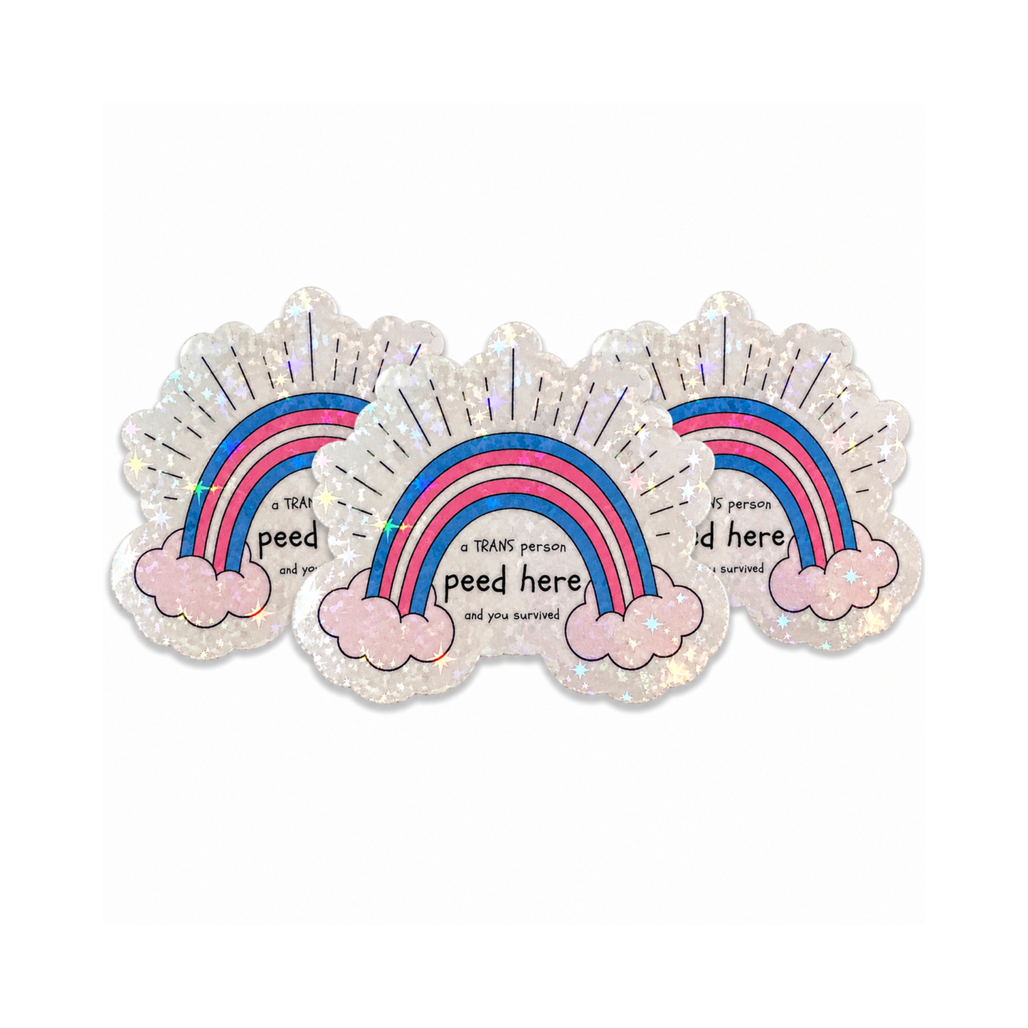 „A Trans Person Peed Here“ – LGBTQIA+ Statement Sticker