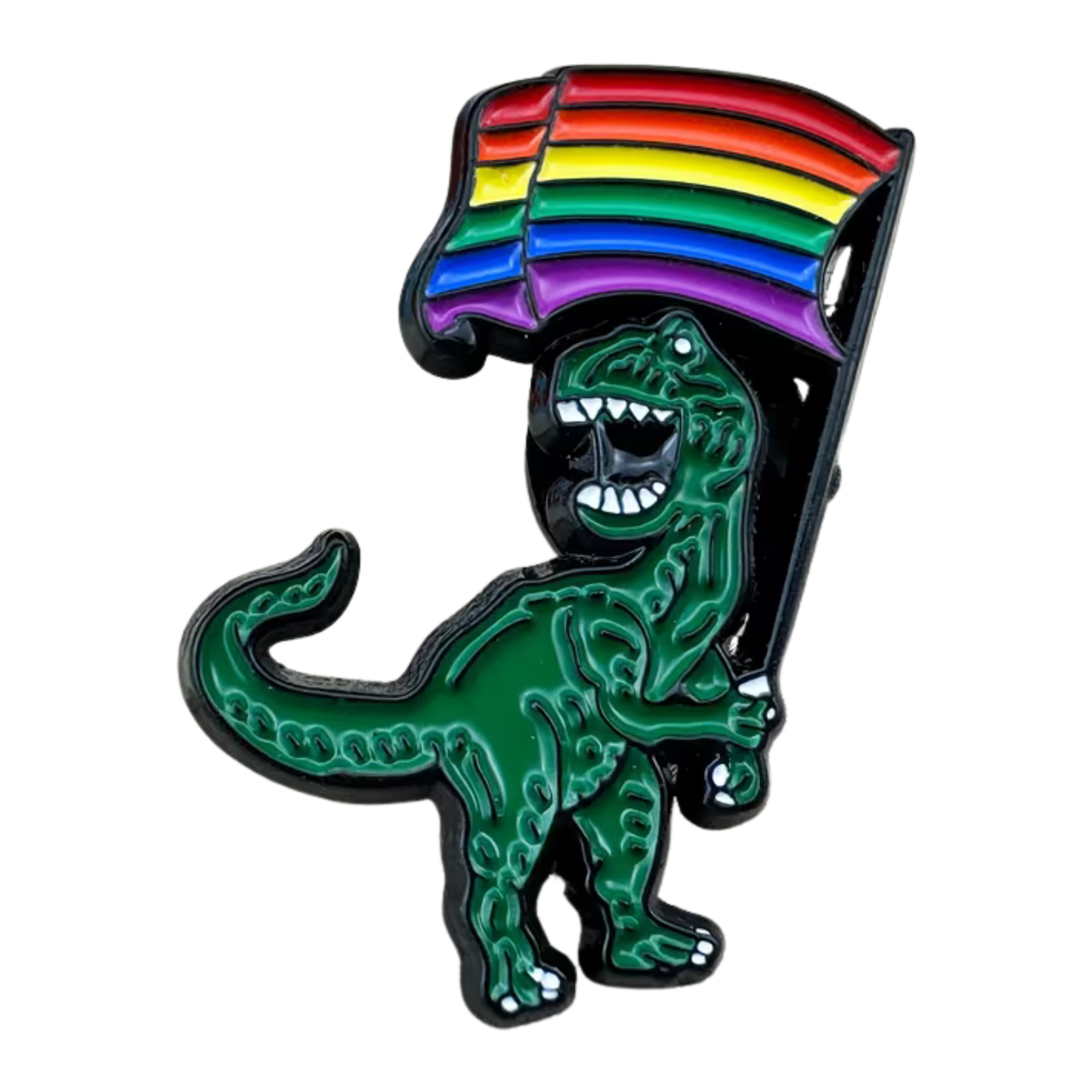 Metallpin „Pride-Dinosaurier“ | LGBTQIA+ Statement