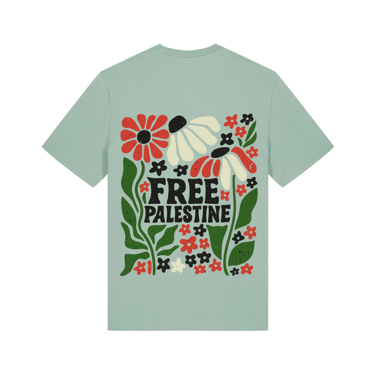 Unisex Bio-T-Shirt „Free Palestine – Solidarity Bloom“