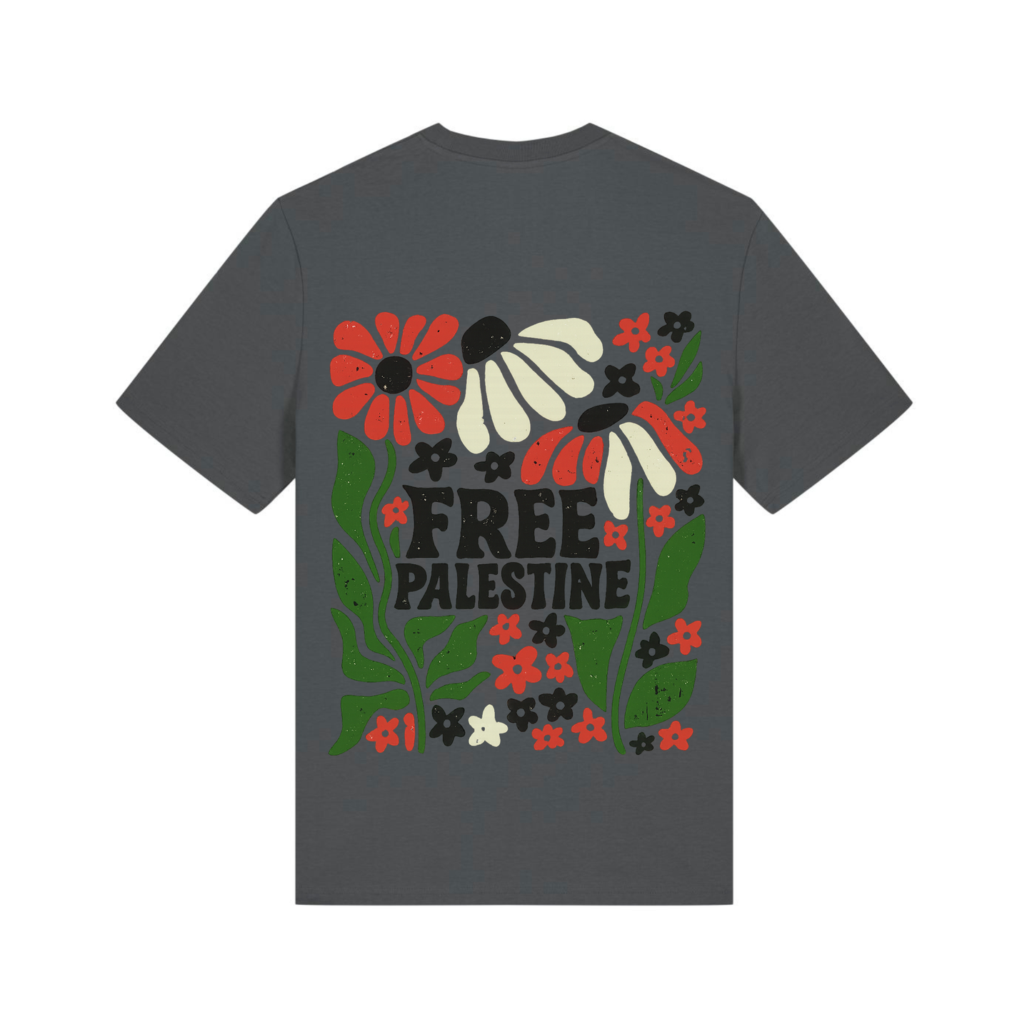 Unisex Bio-T-Shirt „Free Palestine – Solidarity Bloom“