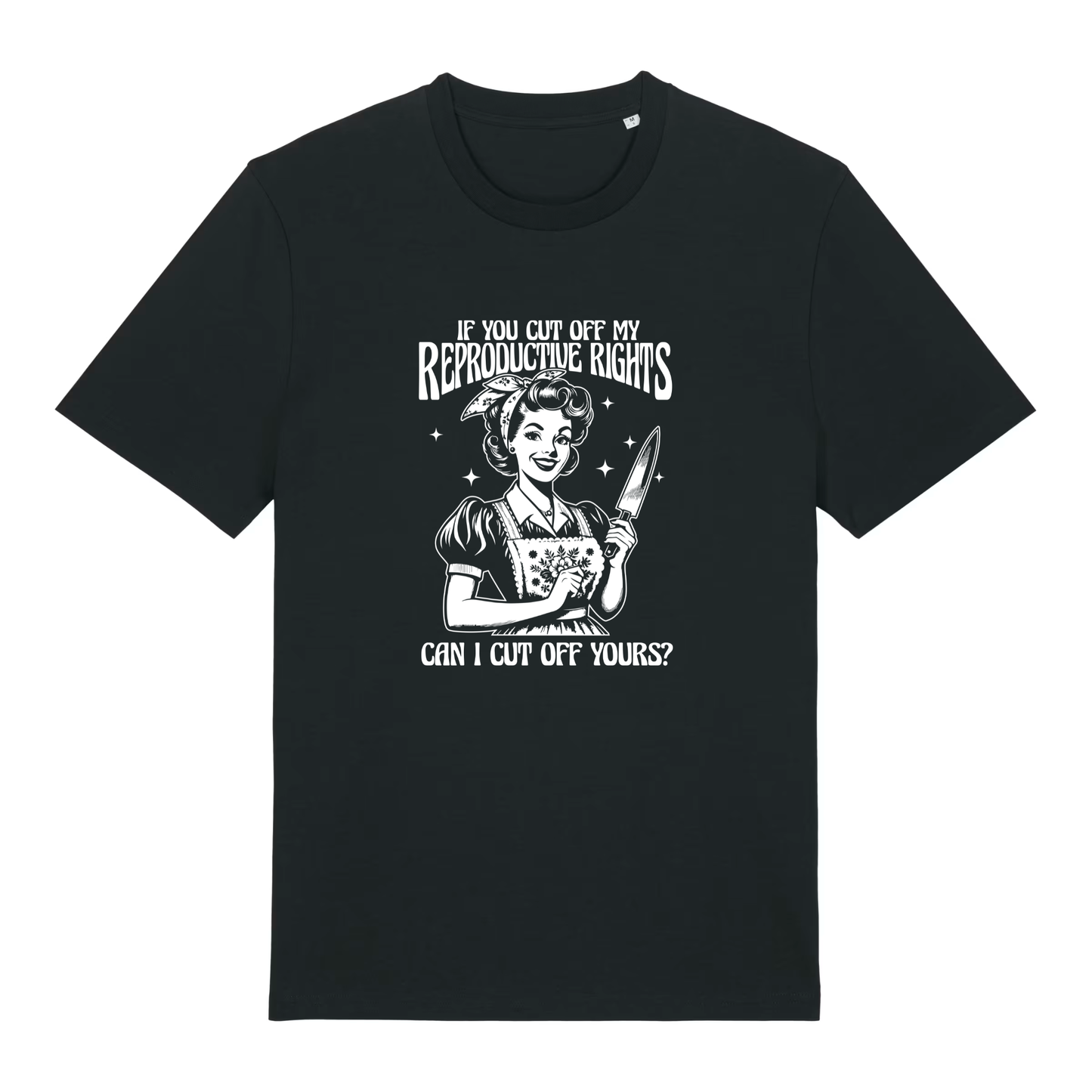 Unisex Bio-T-Shirt „Reproductive Rights – Cut Off Yours?“