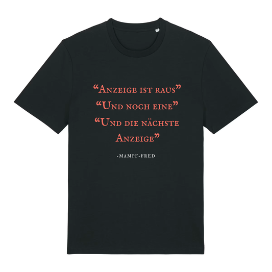 „Anzeige ist raus“ – Ironie Statement Shirt