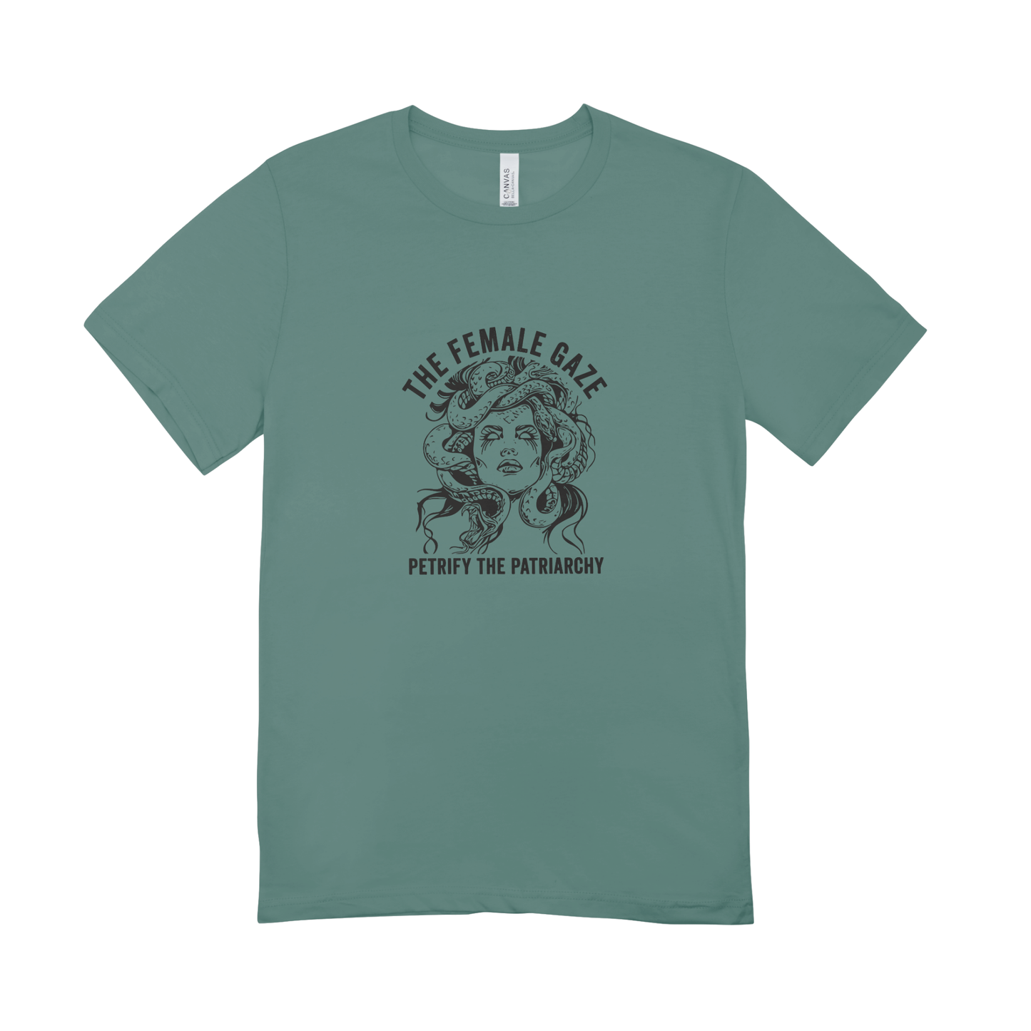 Unisex Bio-T-Shirt „The Female Gaze – Petrify the Patriarchy“ | Feminist Statement | 11 Farben