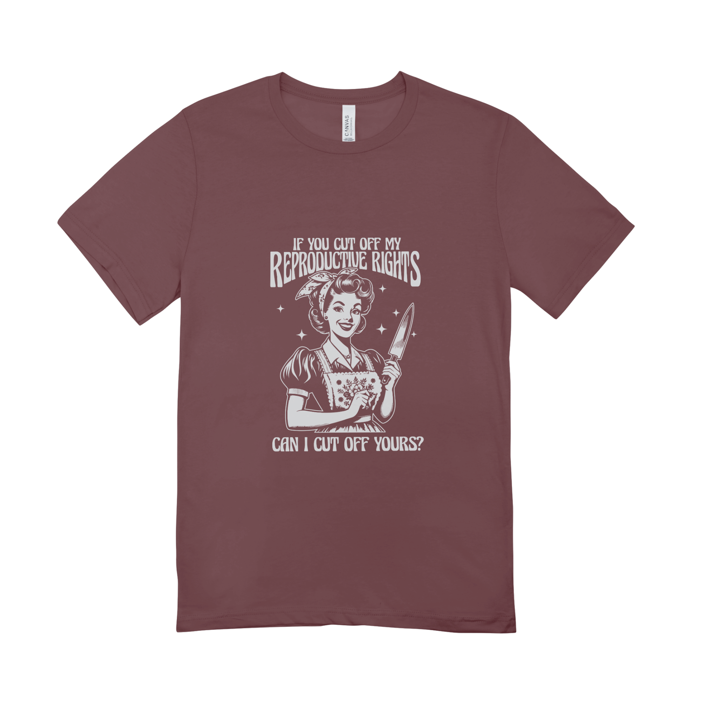 Unisex Bio-T-Shirt „Reproductive Rights – Cut Off Yours?“ | Feminist Statement | 11 Farben