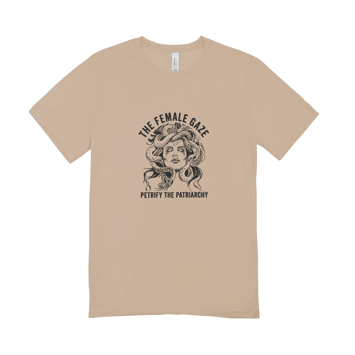 Unisex Bio-T-Shirt „The Female Gaze – Petrify the Patriarchy“ | Feminist Statement | 11 Farben