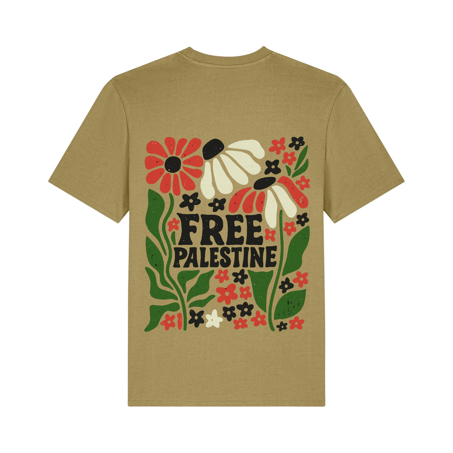 Unisex Bio-T-Shirt „Free Palestine – Solidarity Bloom“