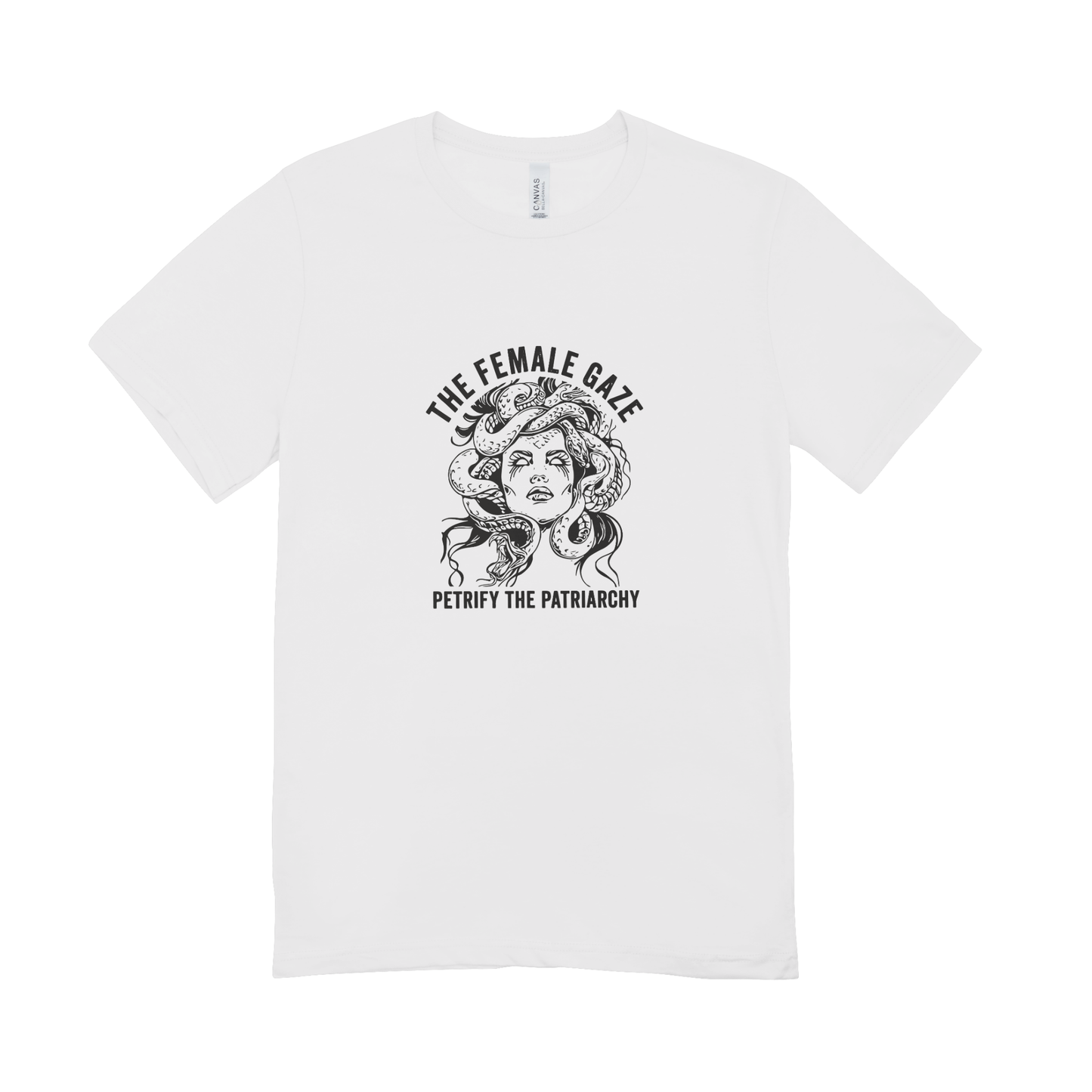 Unisex Bio-T-Shirt „The Female Gaze – Petrify the Patriarchy“ | Feminist Statement | 11 Farben