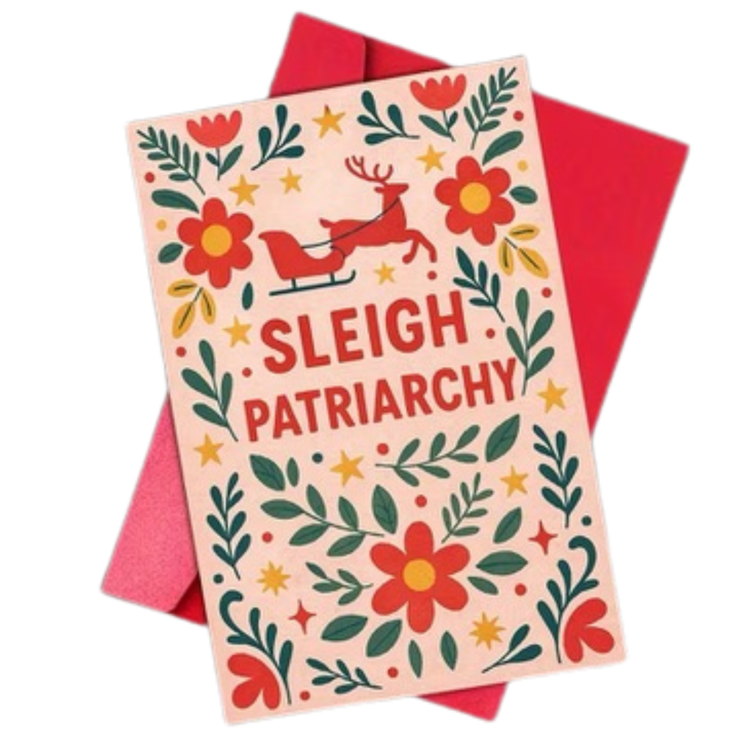 „Sleigh Patriarchy“ – Feministische Weihnachtskarte | Humorvolles Statement gegen das Patriarchat