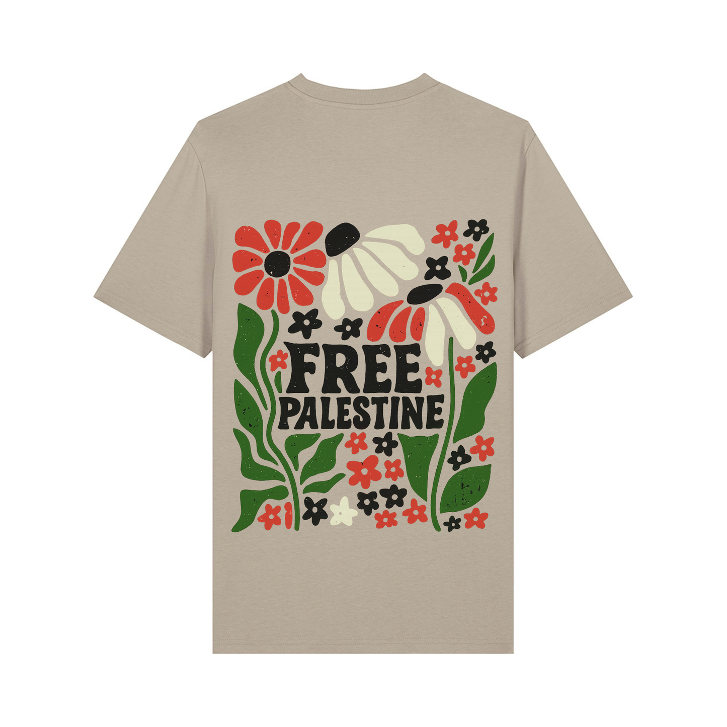 Unisex Bio-T-Shirt „Free Palestine – Solidarity Bloom“