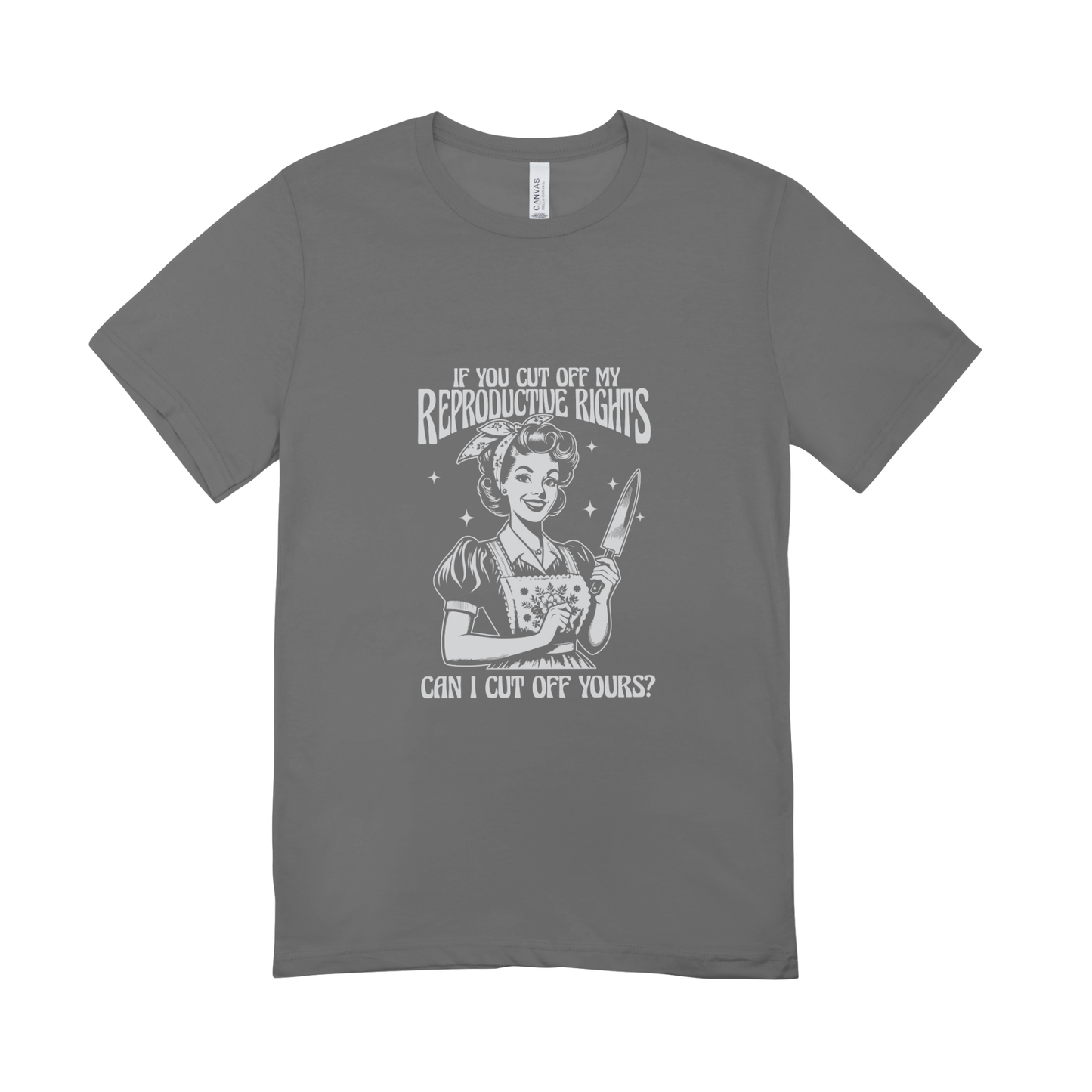 Unisex Bio-T-Shirt „Reproductive Rights – Cut Off Yours?“ | Feminist Statement | 11 Farben