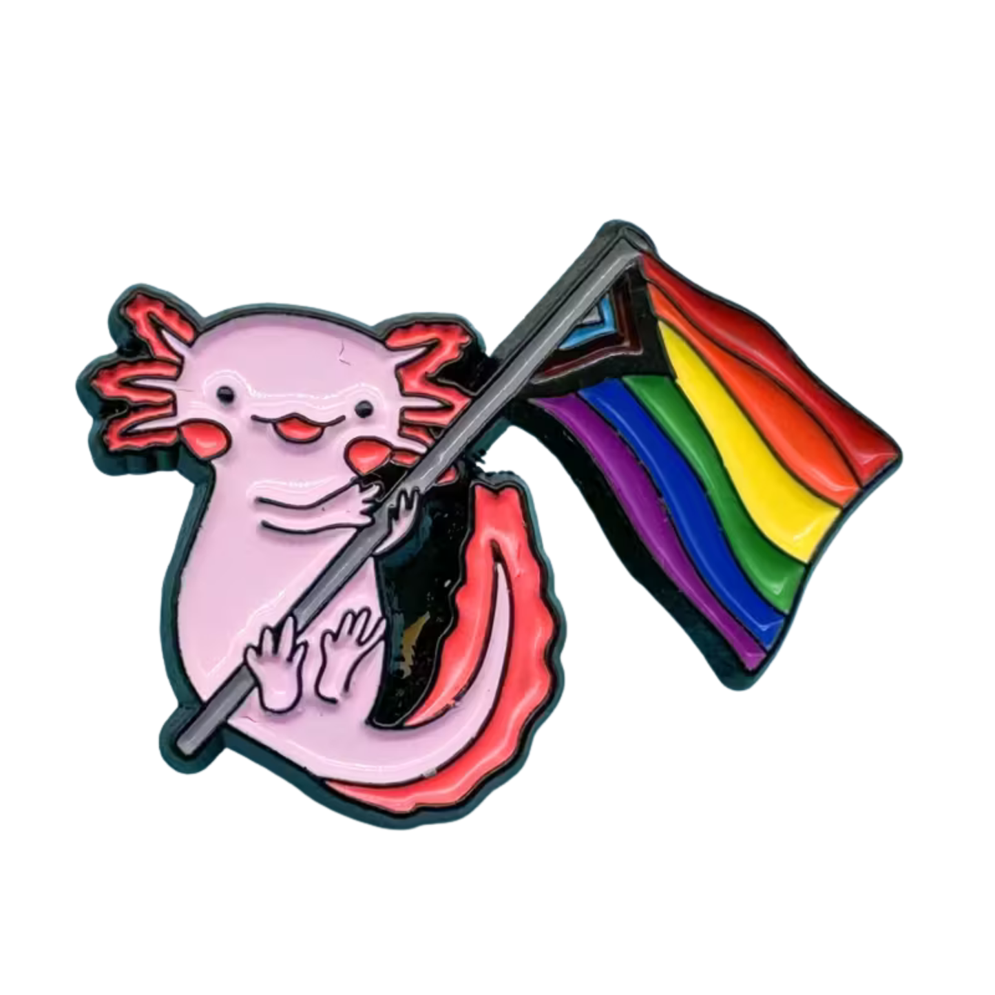 Metallpin „Pride-Axolotl“ | LGBTQIA+ Statement