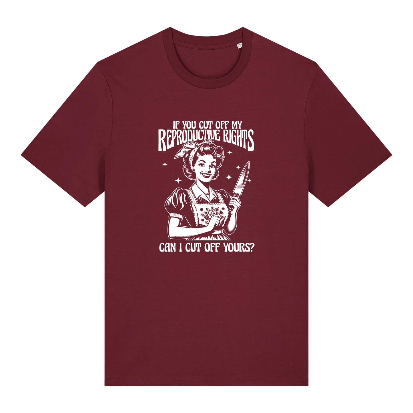 Unisex Bio-T-Shirt „Reproductive Rights – Cut Off Yours?“