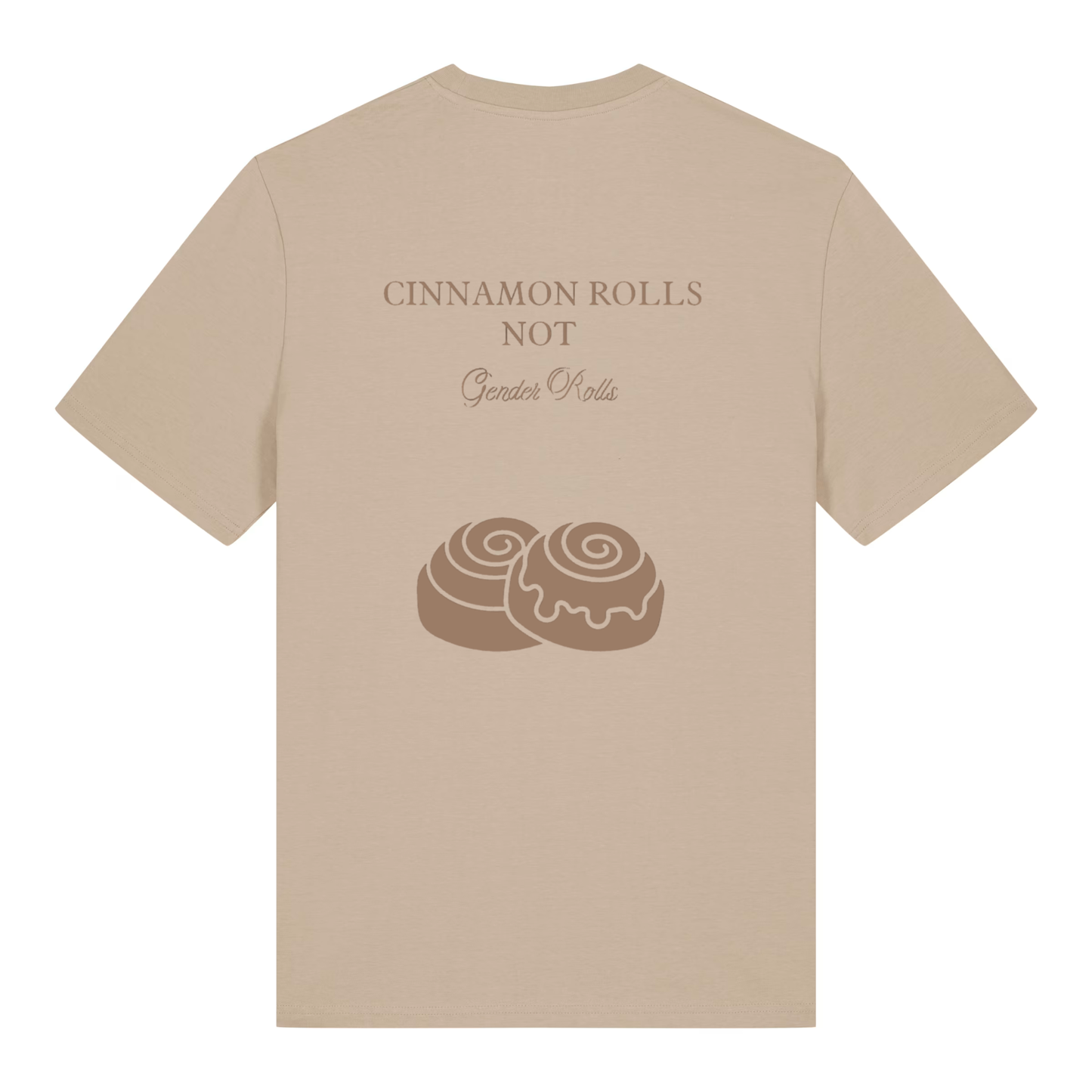 Unisex Bio-T-Shirt „Cinnamon Rolls Not Gender Rolls“ | Feminist Statement