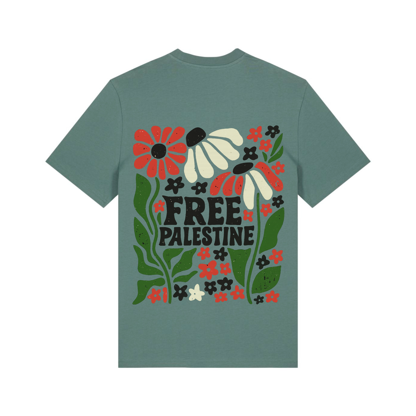 Unisex Bio-T-Shirt „Free Palestine – Solidarity Bloom“