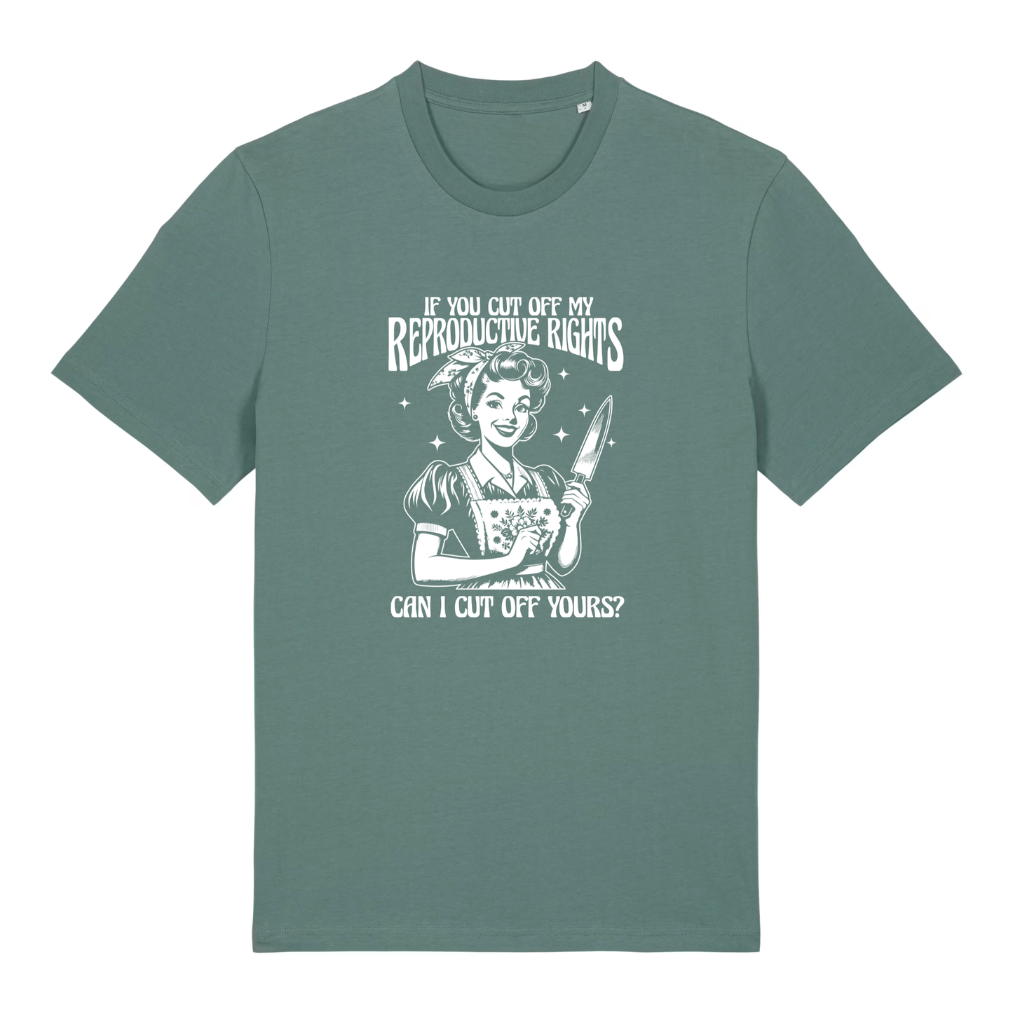 Unisex Bio-T-Shirt „Reproductive Rights – Cut Off Yours?“