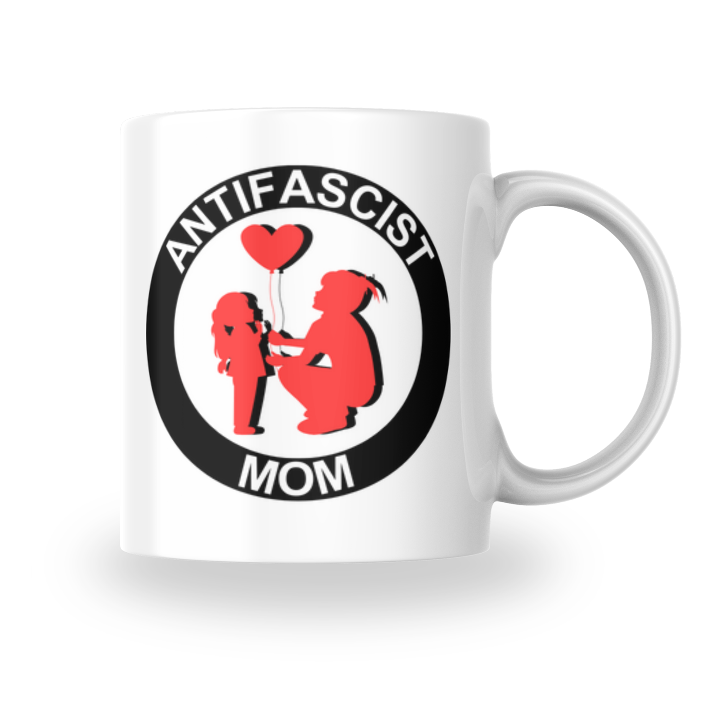 Antifascist Mom – Keramiktasse verschiedene Motive (325 ml)