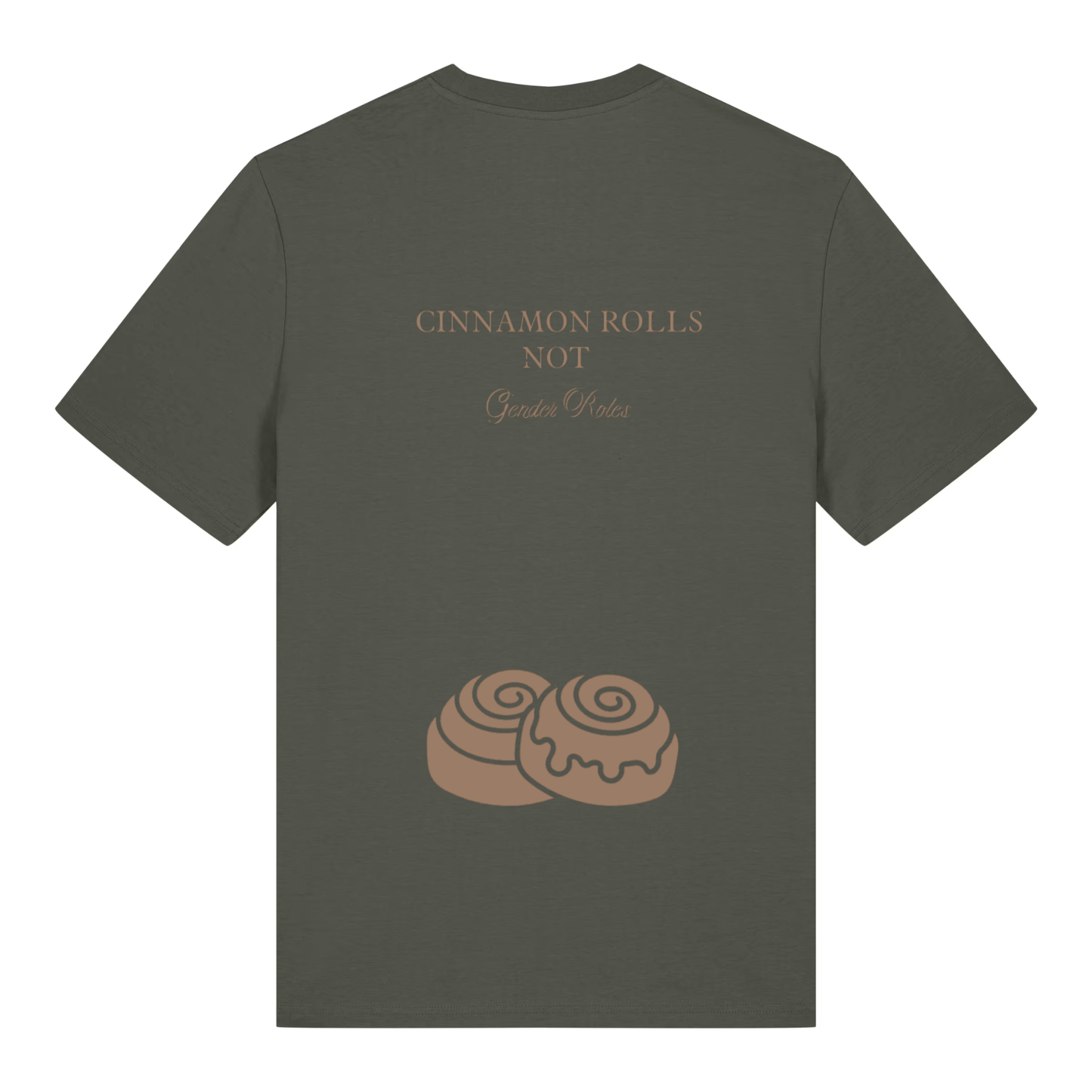 Unisex Bio-T-Shirt „Cinnamon Rolls Not Gender Rols“ | Feminist Statement