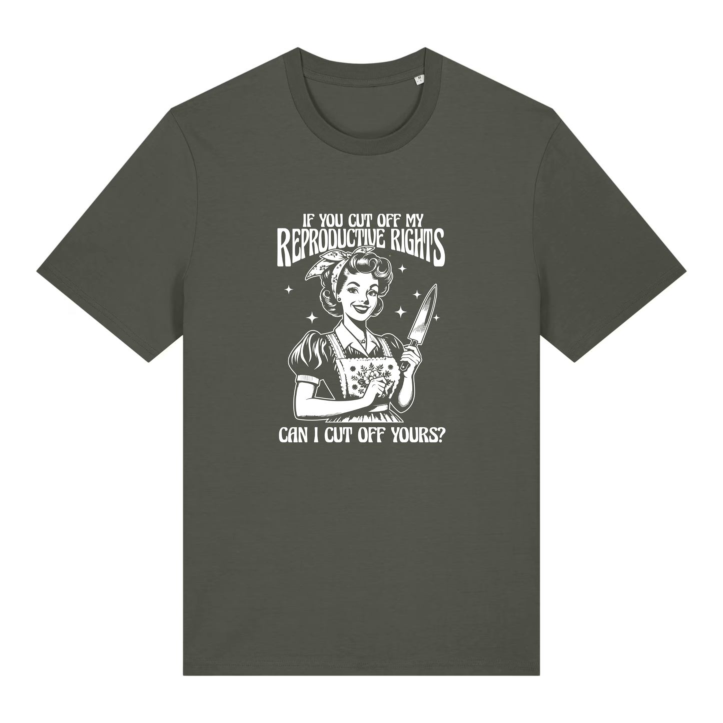 Unisex Bio-T-Shirt „Reproductive Rights – Cut Off Yours?“