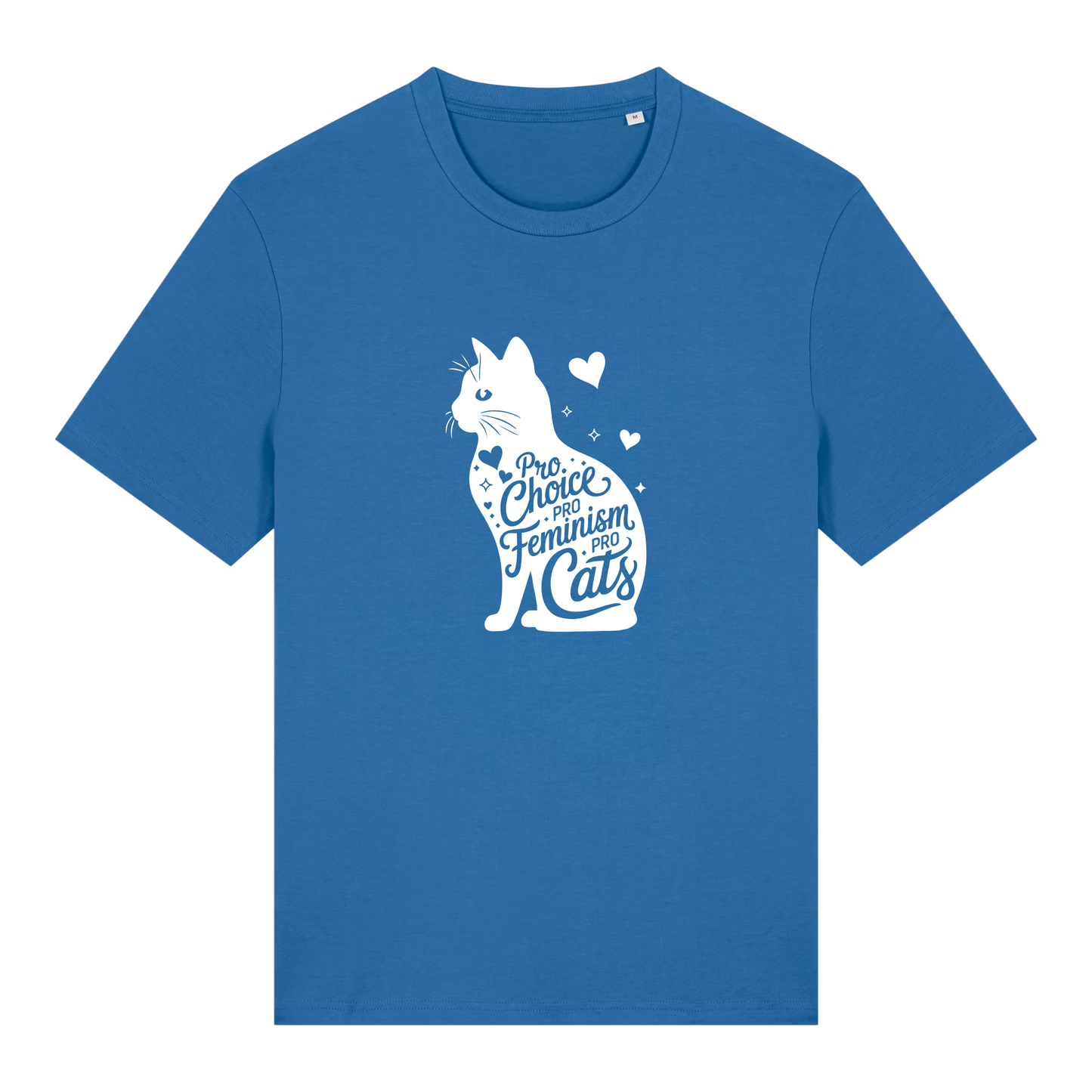 Unisex Bio-T-Shirt „Pro Choice – Pro Feminism – Pro Cats“ | Weißer Druck