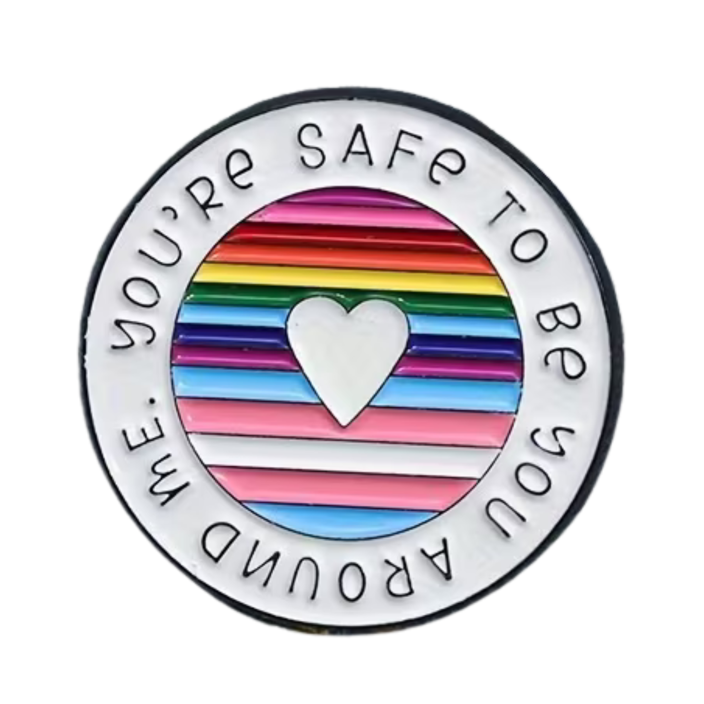 Metallpin „You’re Safe to Be You Around Me“ | LGBTQIA+ Statement