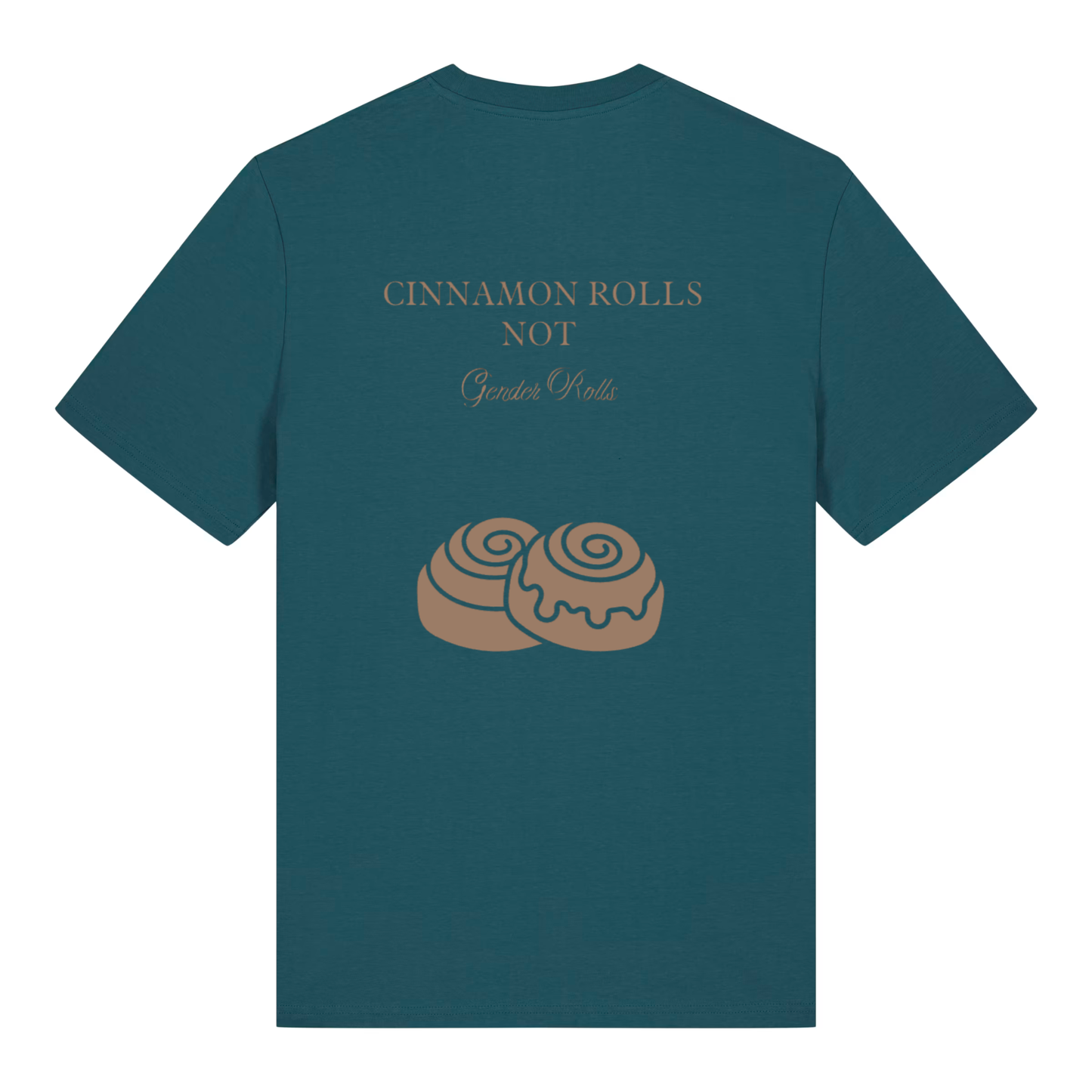 Unisex Bio-T-Shirt „Cinnamon Rolls Not Gender Rolls“ | Feminist Statement