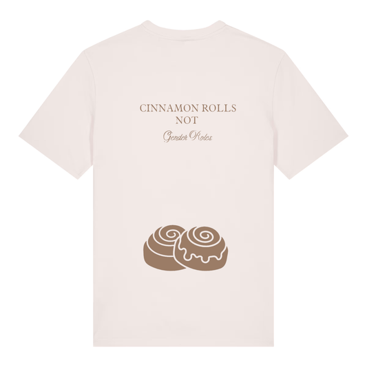Unisex Bio-T-Shirt „Cinnamon Rolls Not Gender Rols“ | Feminist Statement