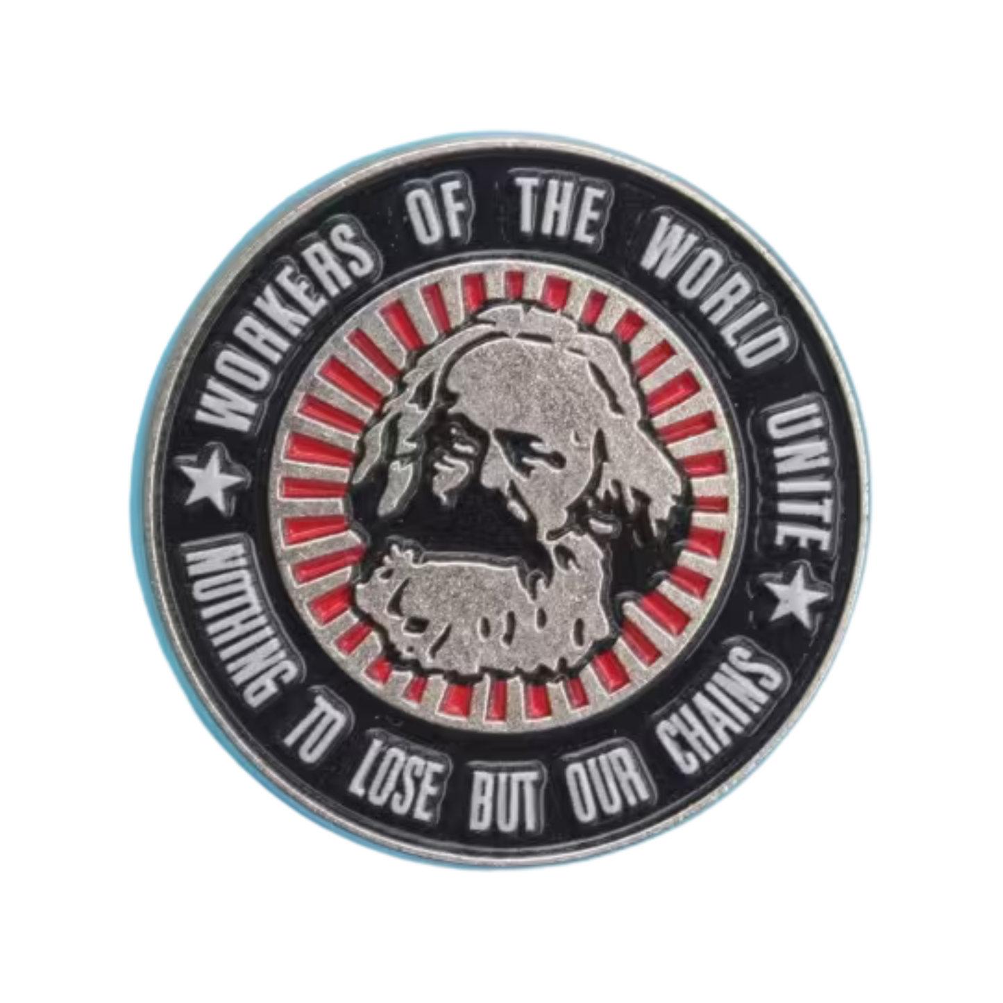 Metallpin „Workers of the World Unite“ | Politisches Statement